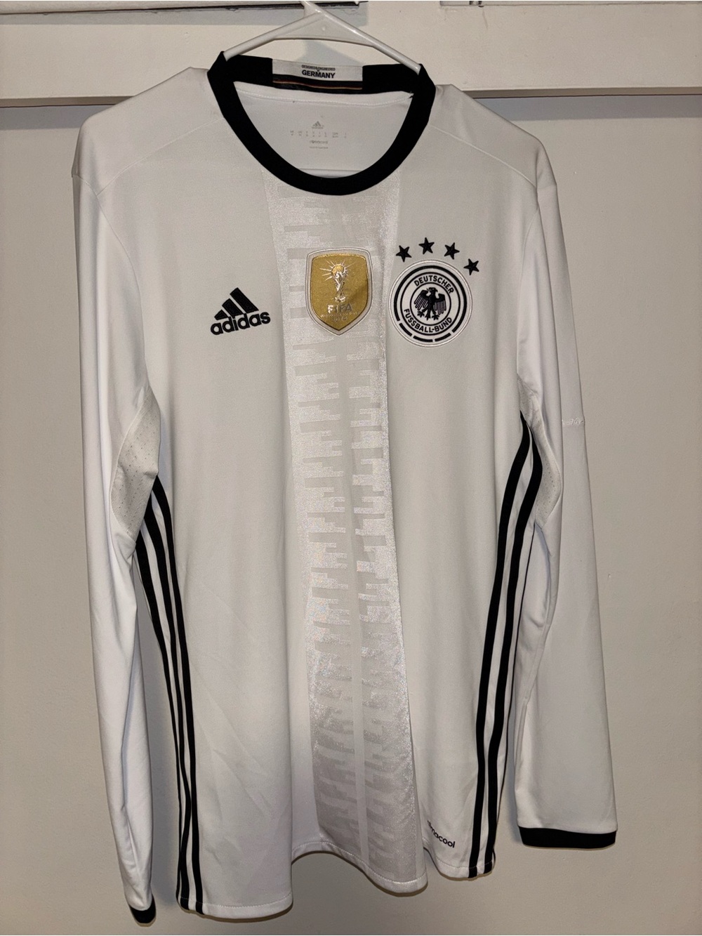 Authentic Adidas Germany National Team Euro 2016 Long Sleeve Home Soccer Jersey
